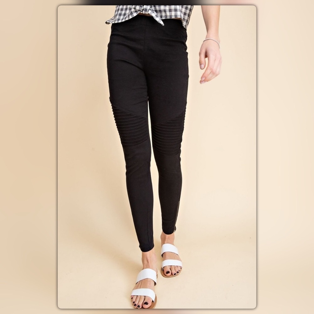 Black Moto Skinny Pants
